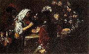 VALENTIN DE BOULOGNE The Fortune Teller oil